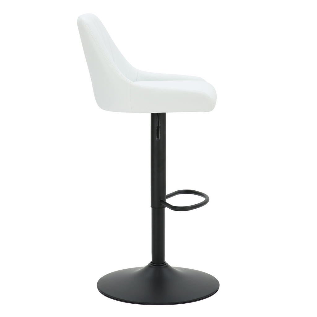 Kron Air-Lift Stool, Faux Leather, Set Of 2