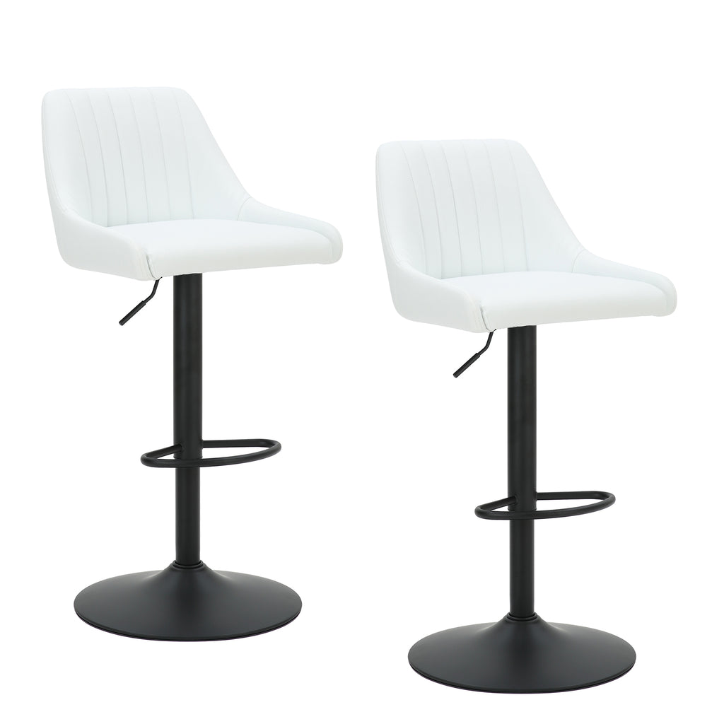 Kron Air-Lift Stool, Faux Leather, Set Of 2