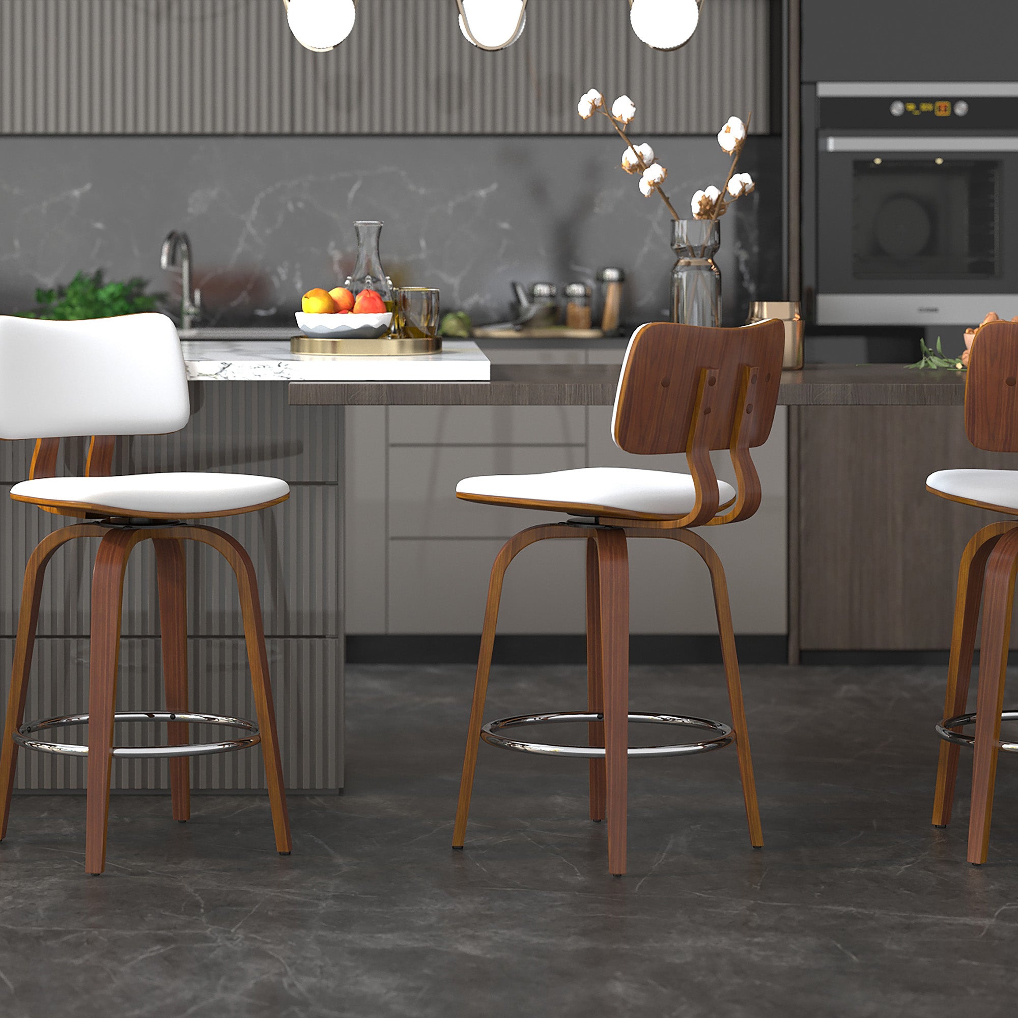 Zuni 26" Counter Stool W/Swivel, Pu