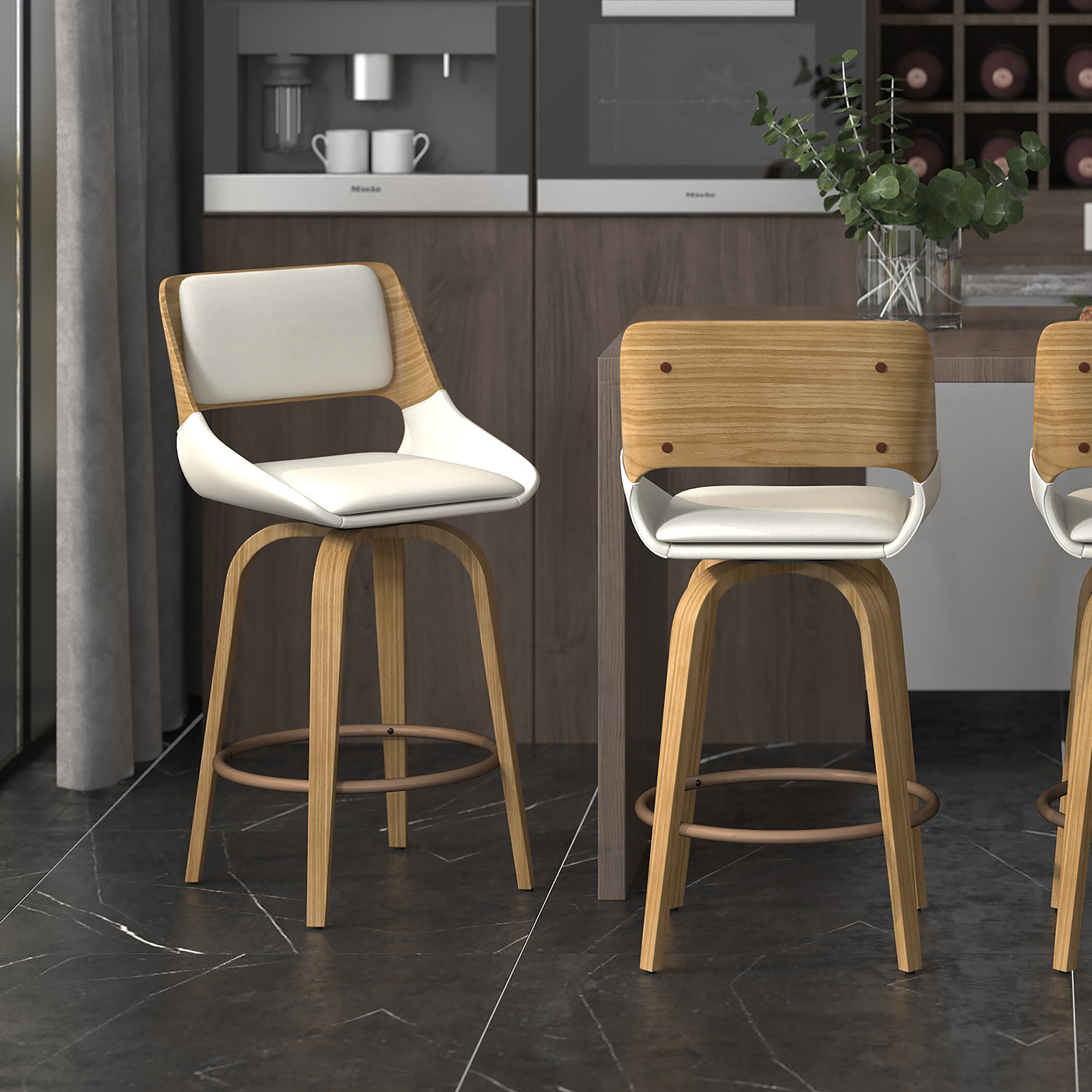 Hudson 26" Counter Stool W/Swivel, Fabric