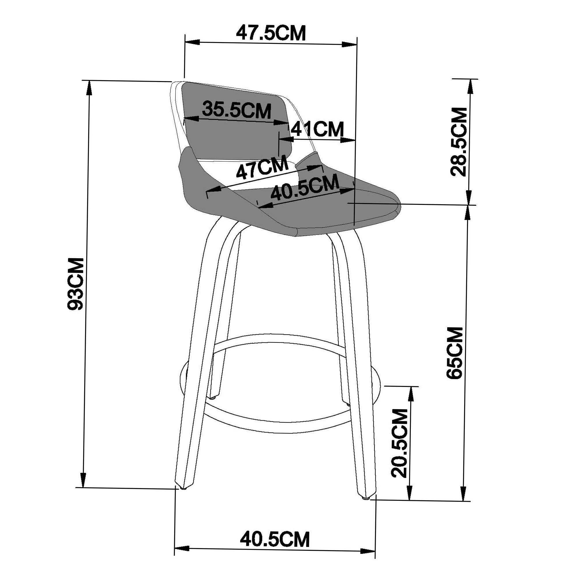 Hudson 26" Counter Stool W/Swivel, Fabric