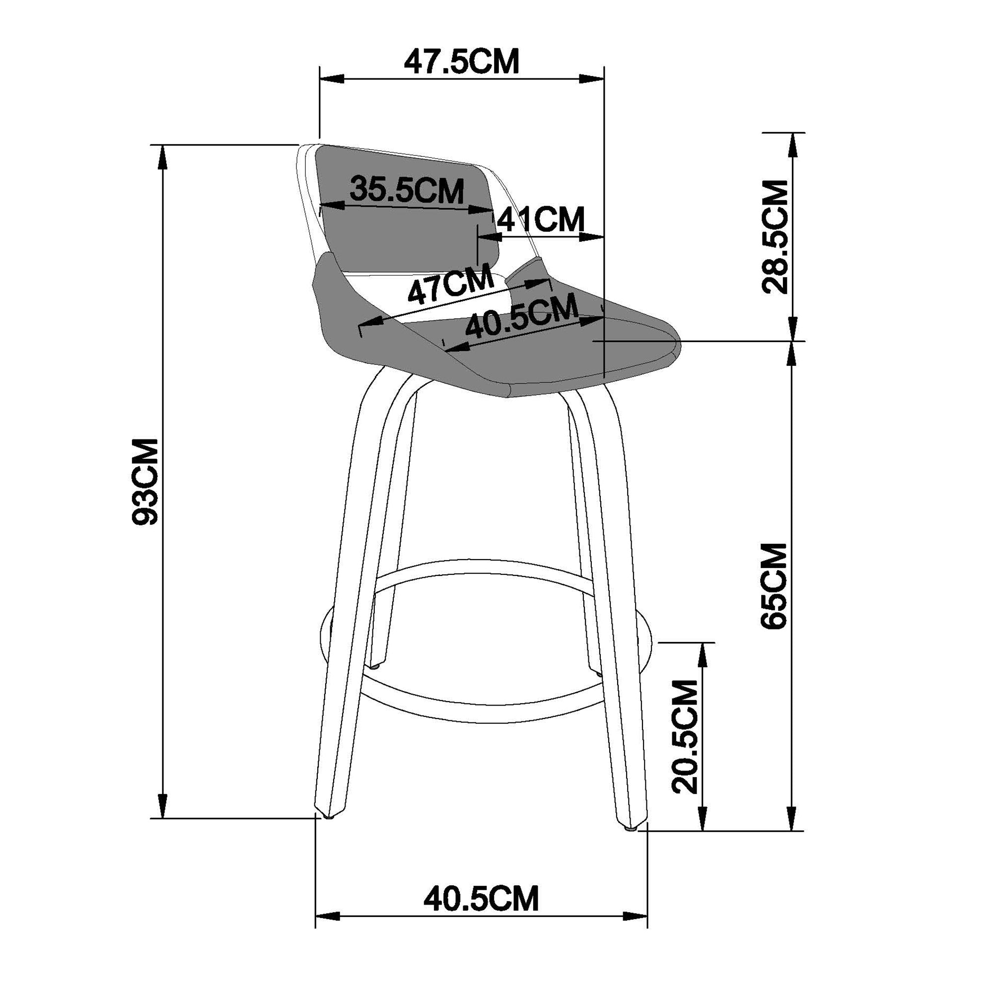 Hudson 26" Counter Stool W/Swivel, Pu