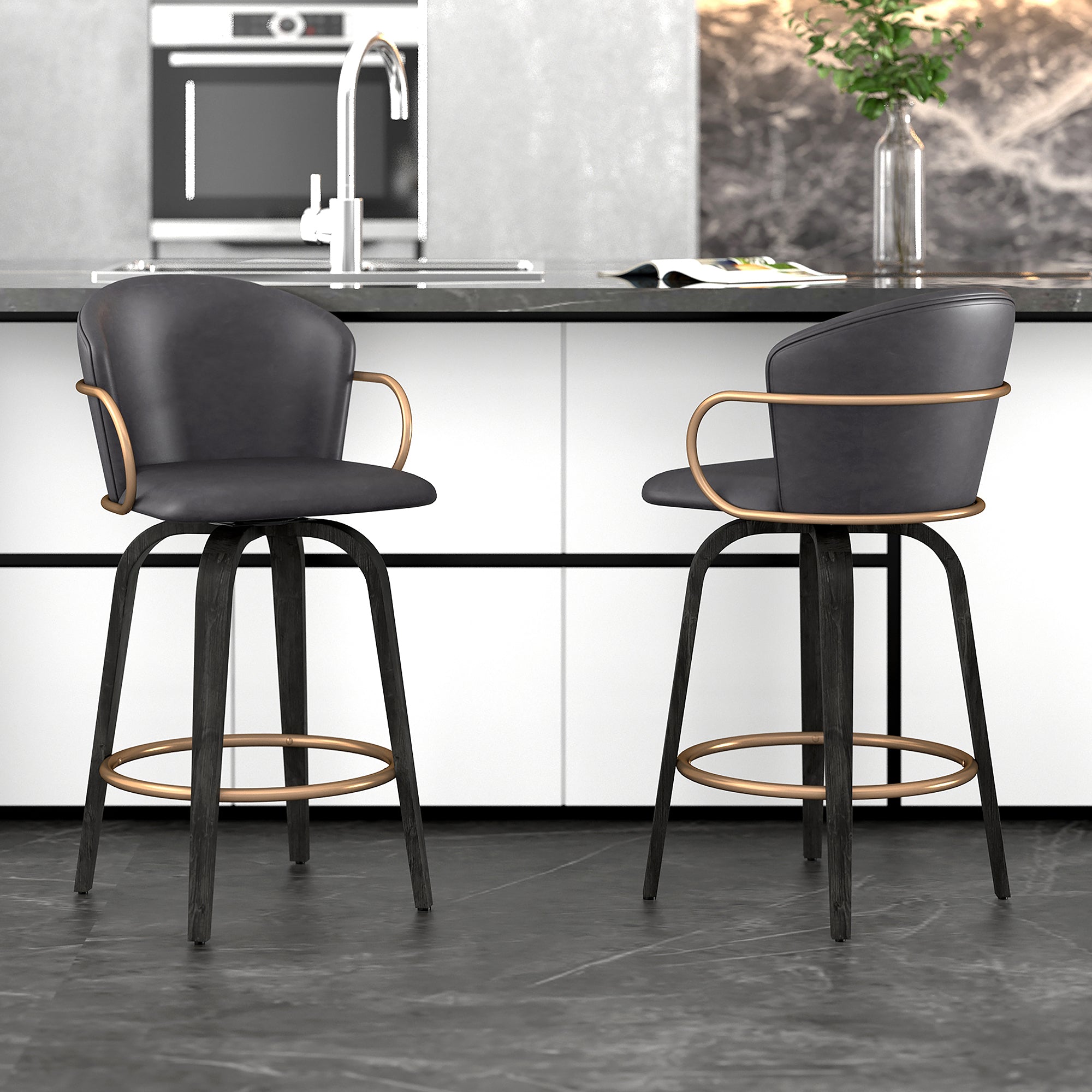 Lawson 26" Counter Stool W/Swivel, Set Of 2