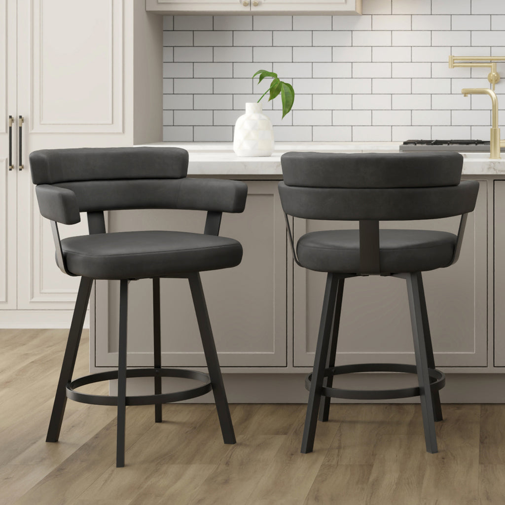 Oberon 26" Counter Stool W/Swivel, Set Of 2