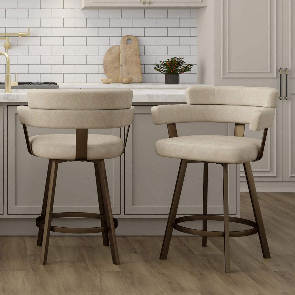 Oberon 26" Counter Stool W/Swivel, Set Of 2