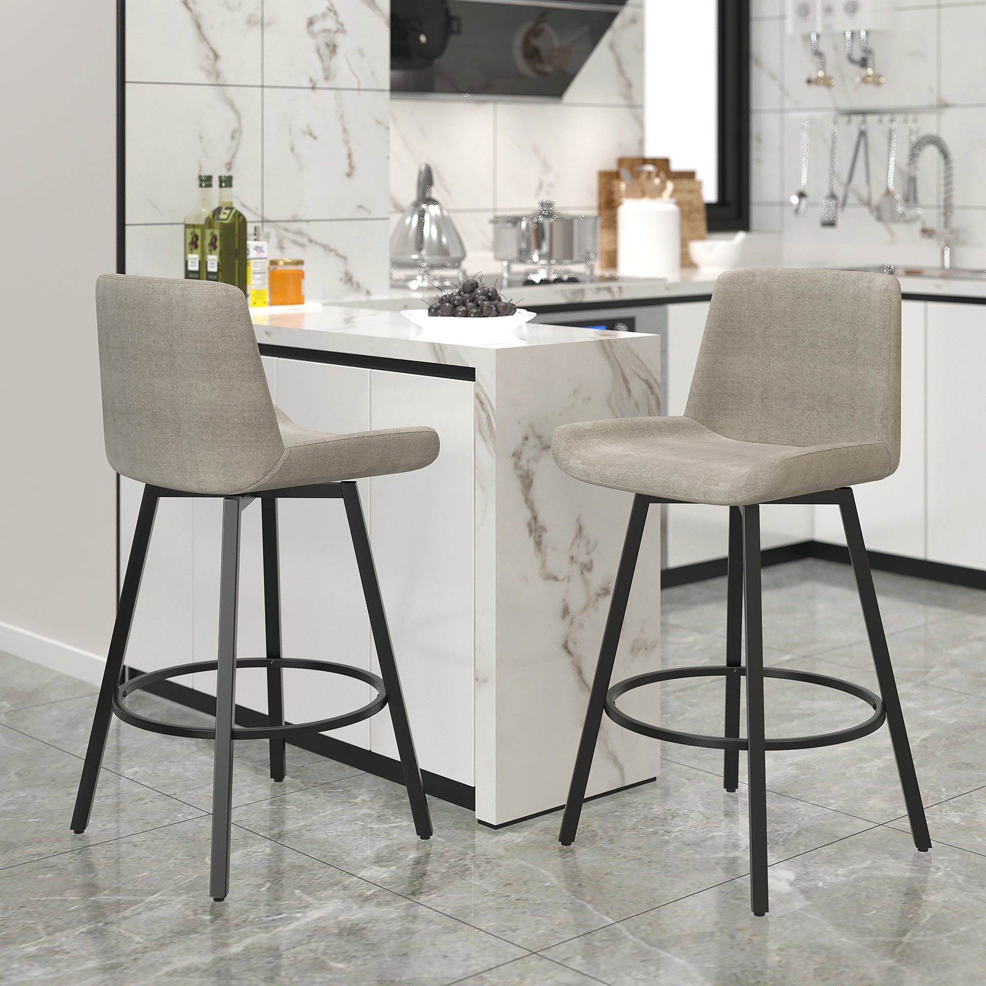 Fern 26" Counter Stool W/Swivel, Set Of 2