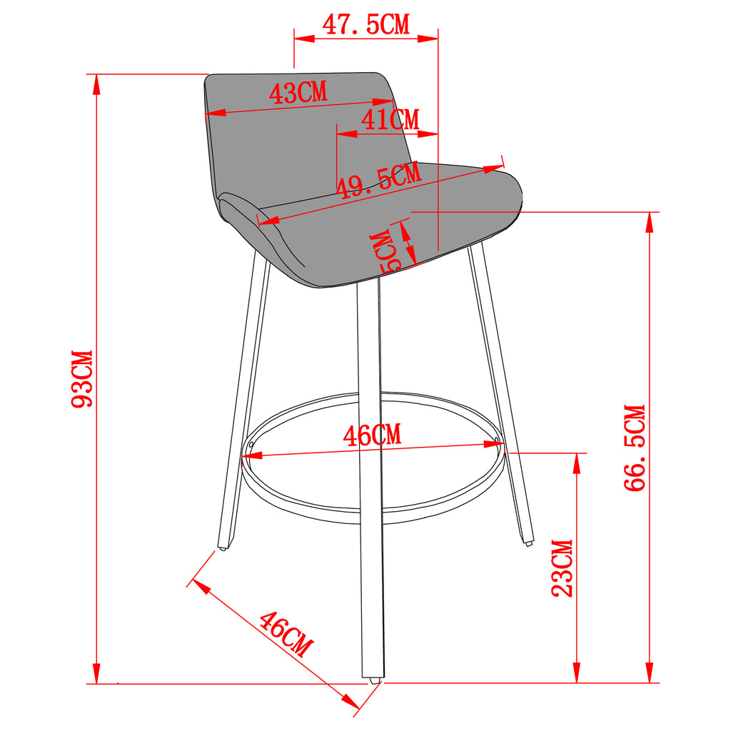 Fern 26" Counter Stool W/Swivel, Set Of 2