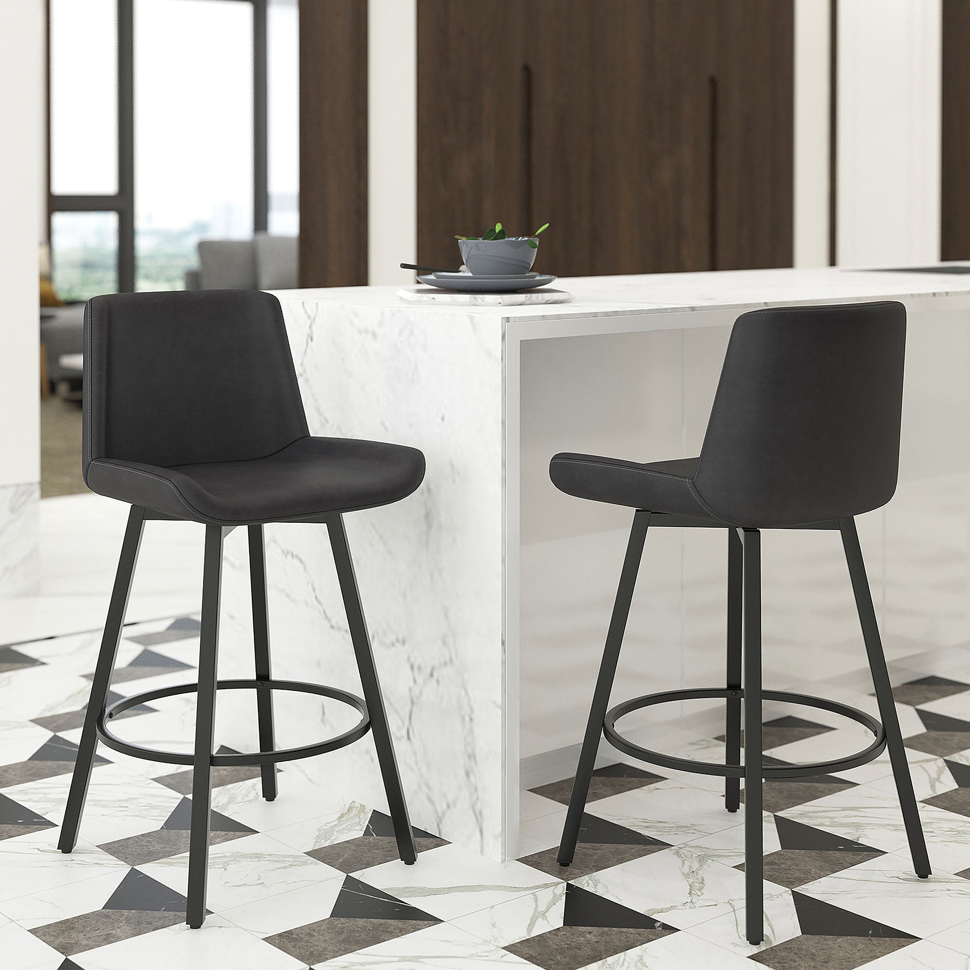 Fern 26" Counter Stool W/Swivel, Set Of 2