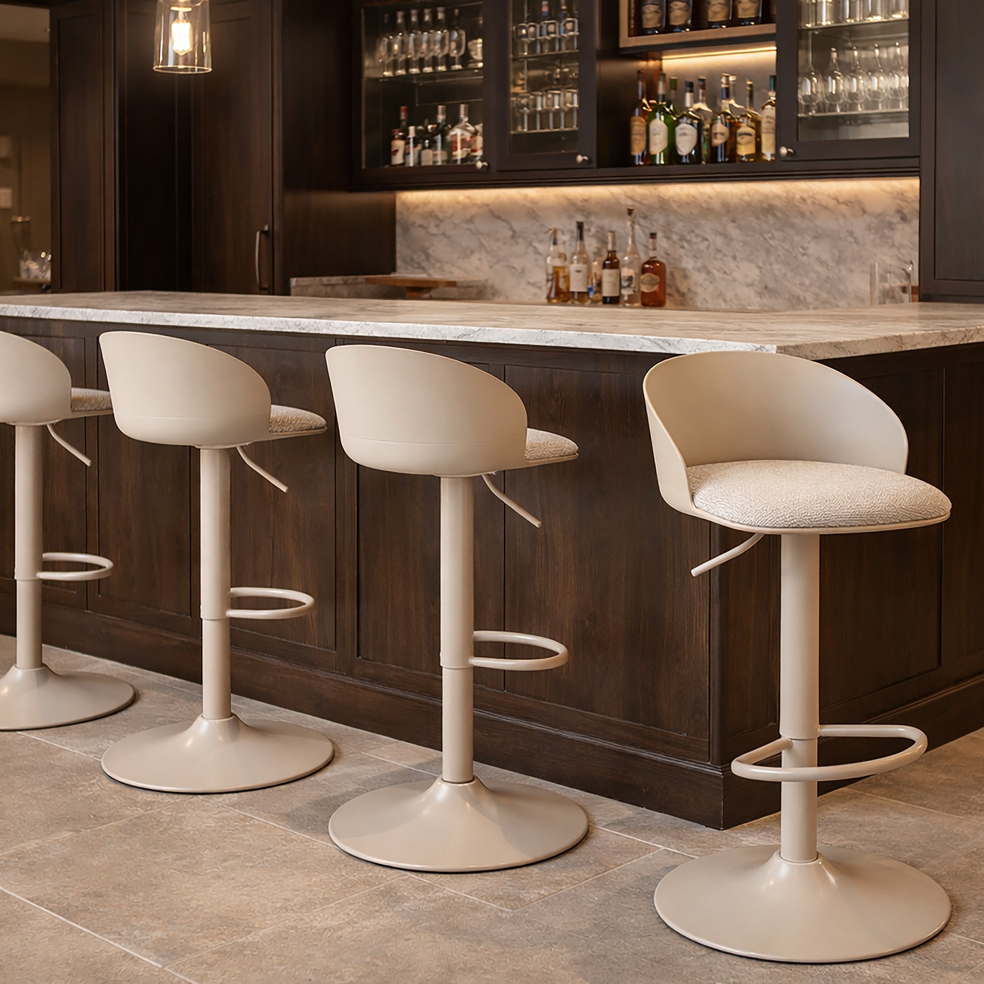 Mabel Adjustable Air-Lift Stool, Set Of 2