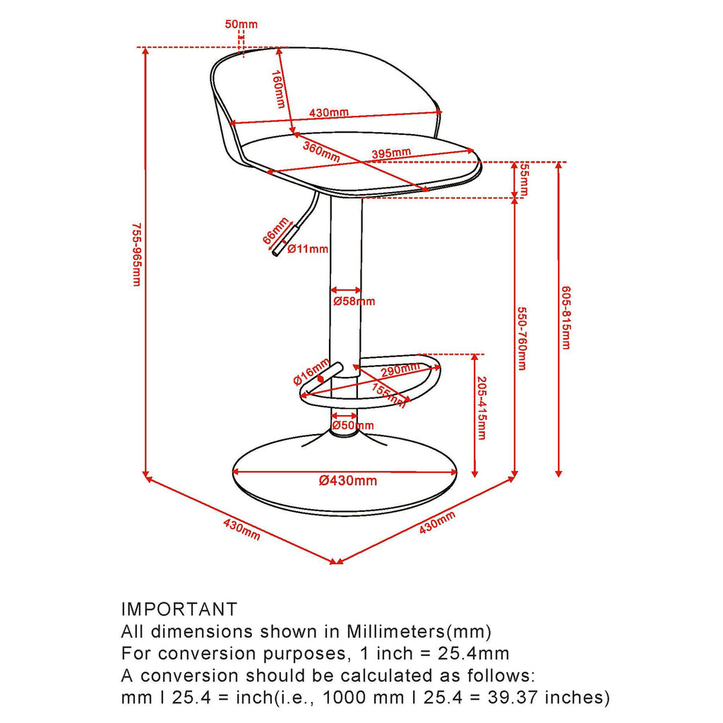 Mabel Adjustable Air-Lift Stool, Set Of 2