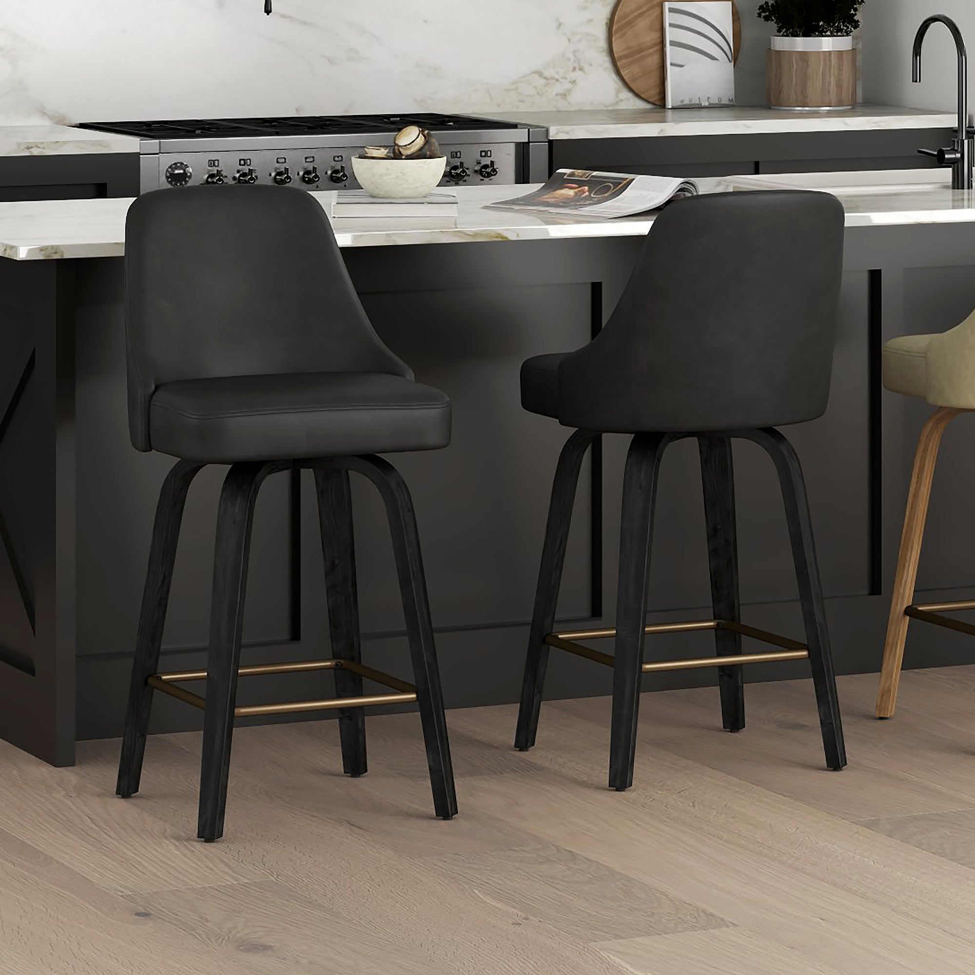 Oakley 26" Counter Stool W/Swivel, Set Of 2