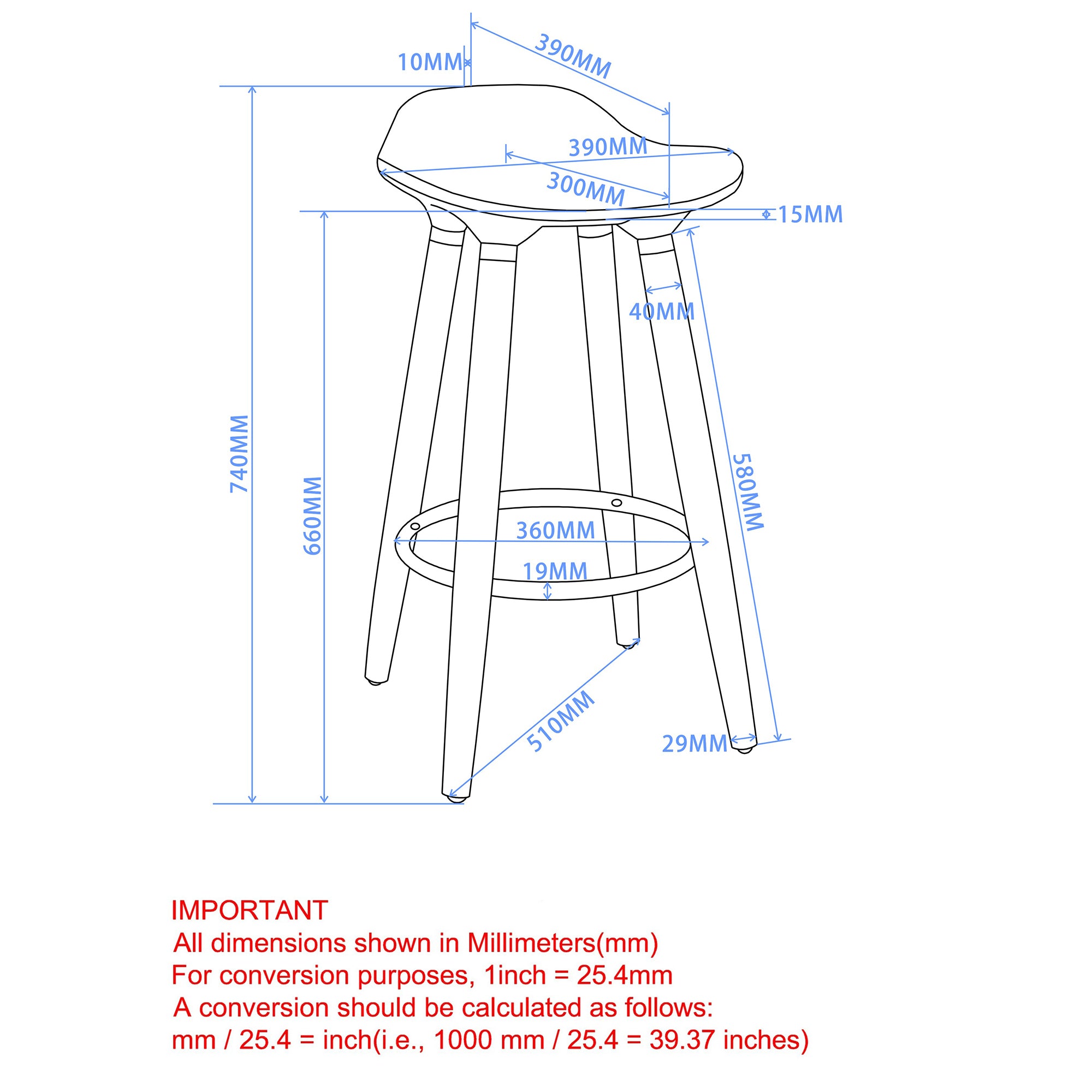 Trex 26" Counter Stool, Set Of 2