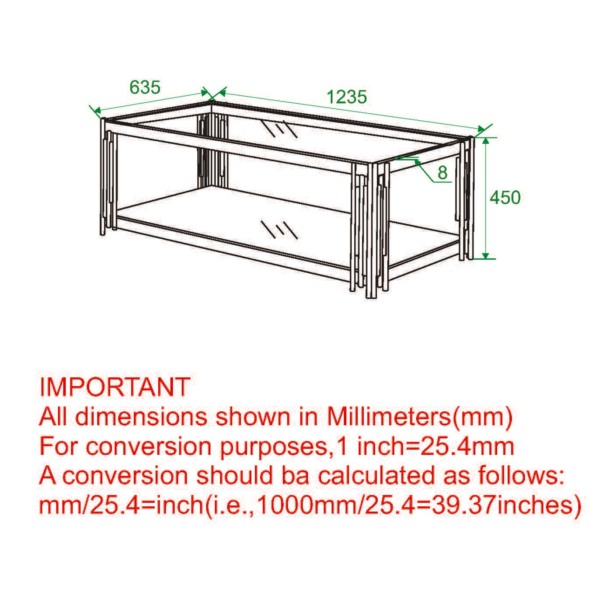 Estrel Rectangular Coffee Table