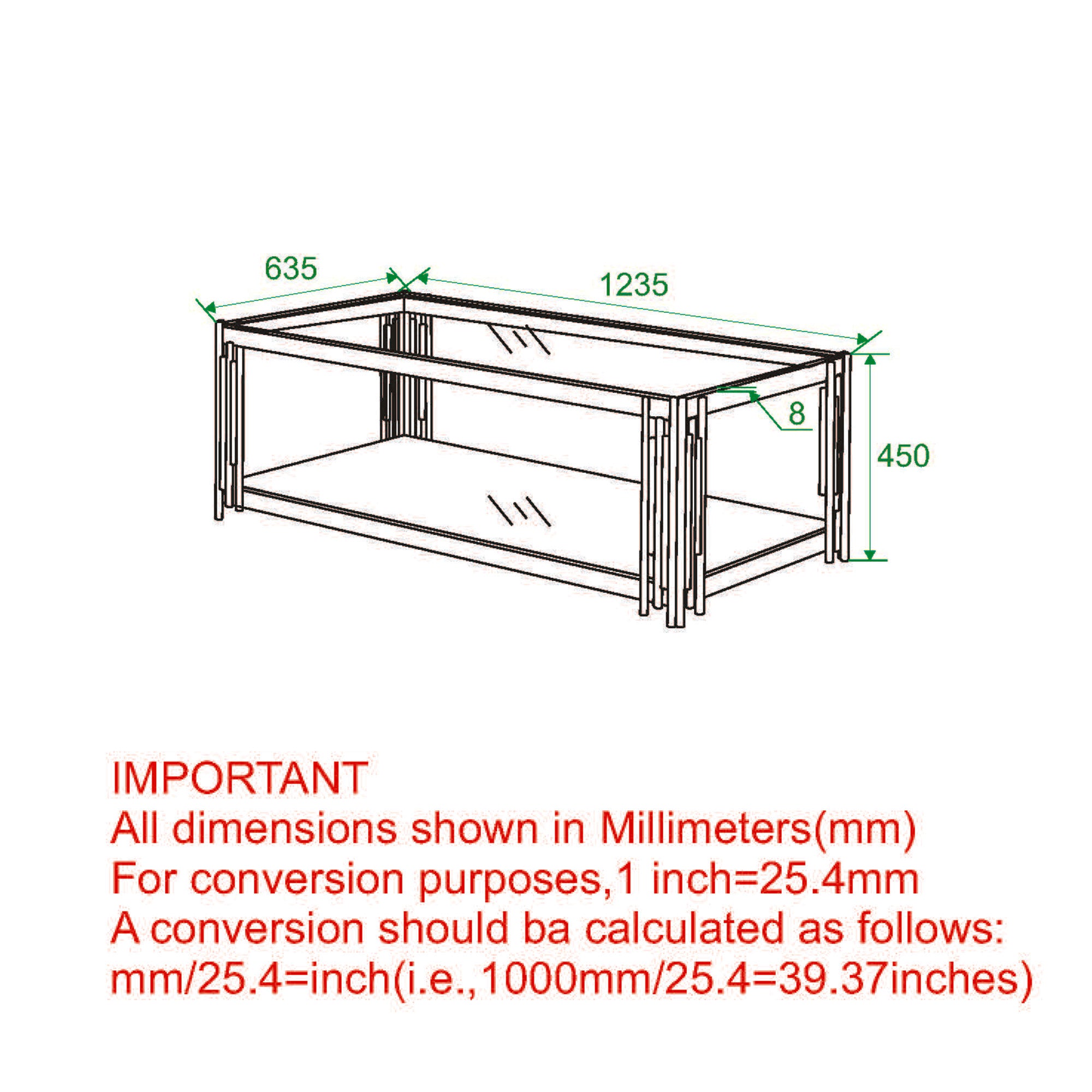 Estrel Rectangular Coffee Table