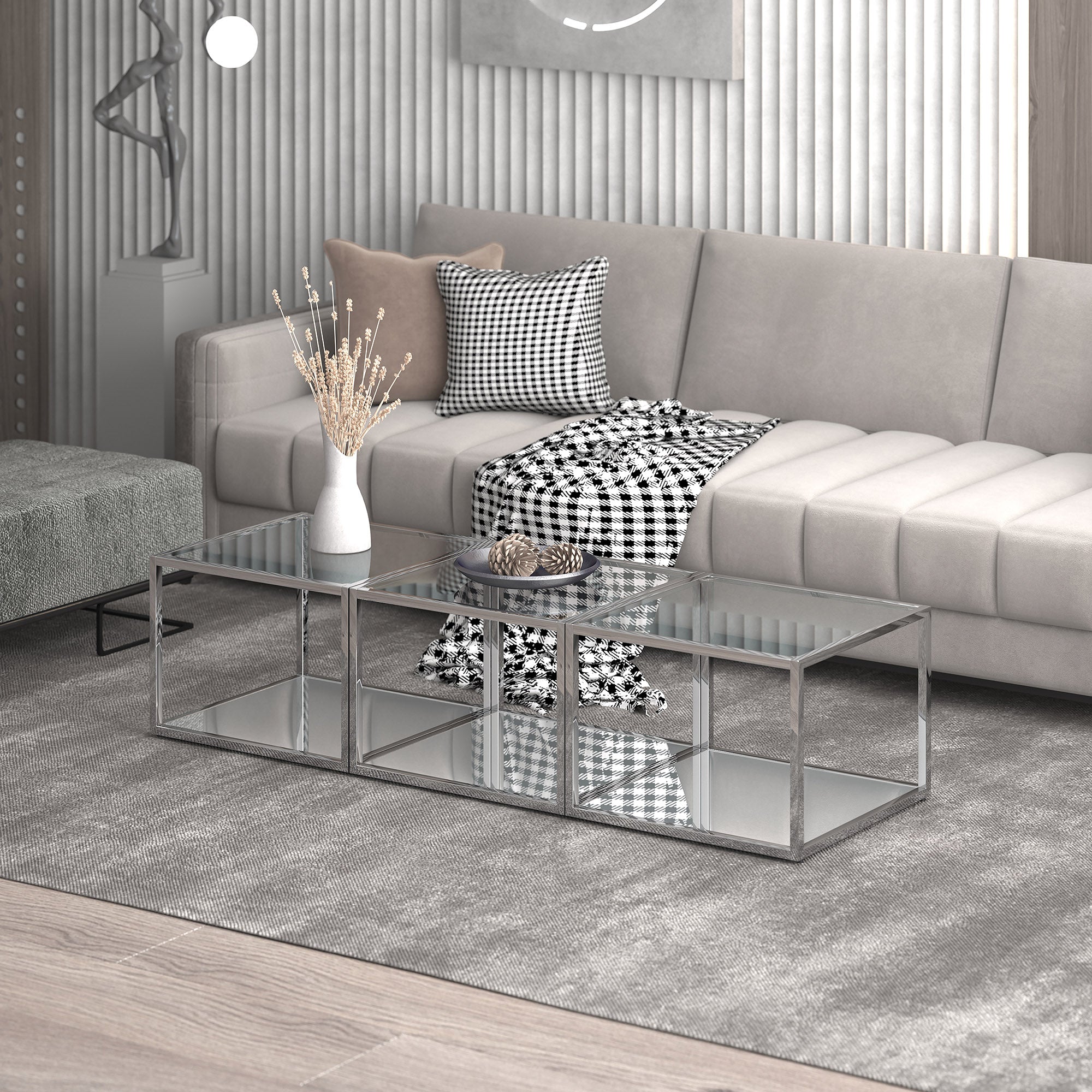 Casini 3Pc Small Coffee Table Set