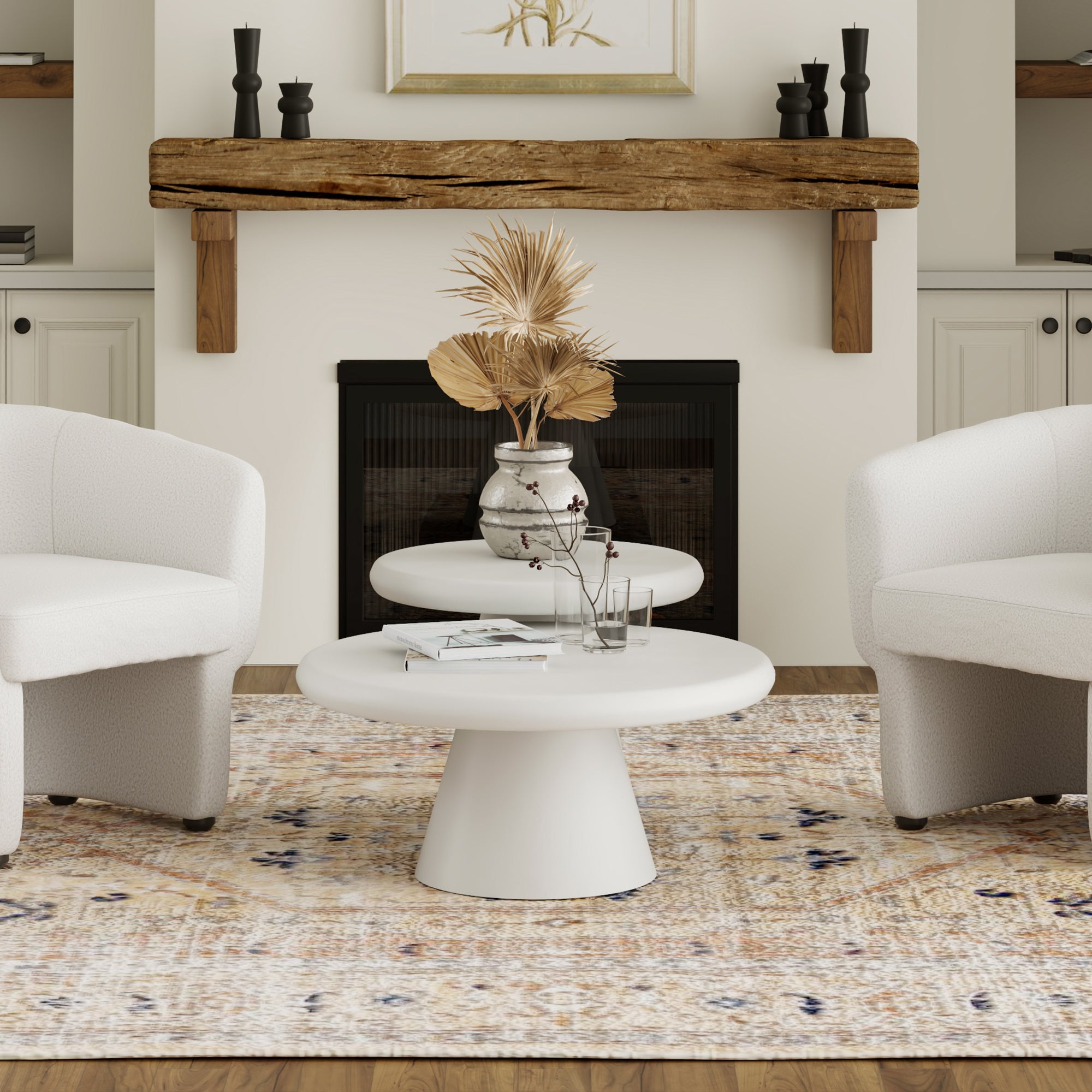 Galio 2Pc Round Coffee Table Set