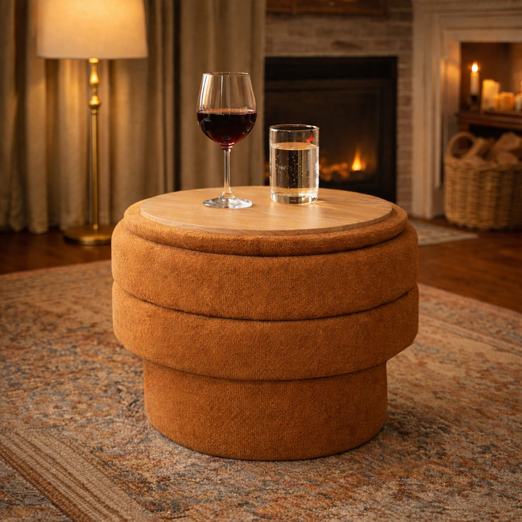 Kepler Round Storage Ottoman