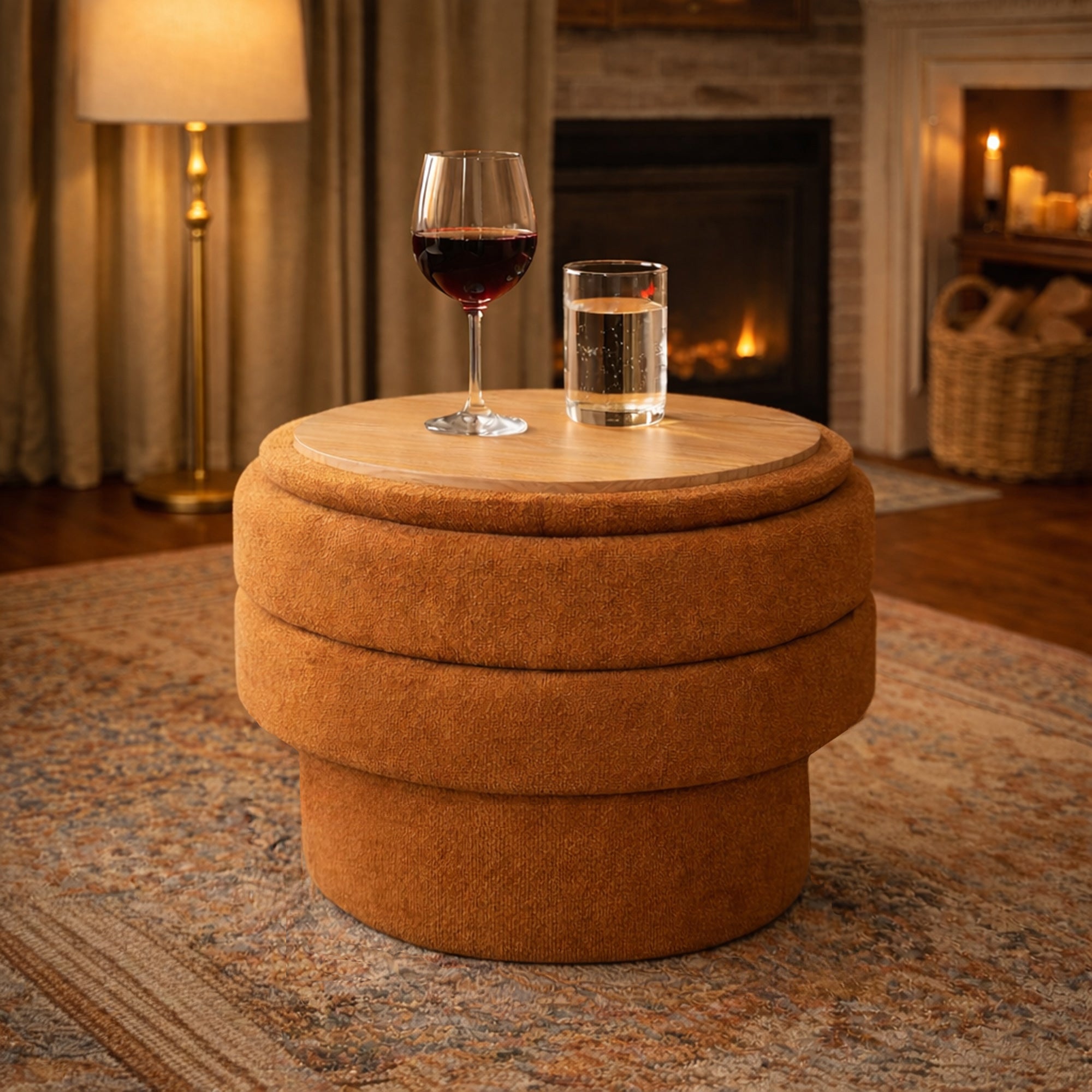 Kepler Round Storage Ottoman