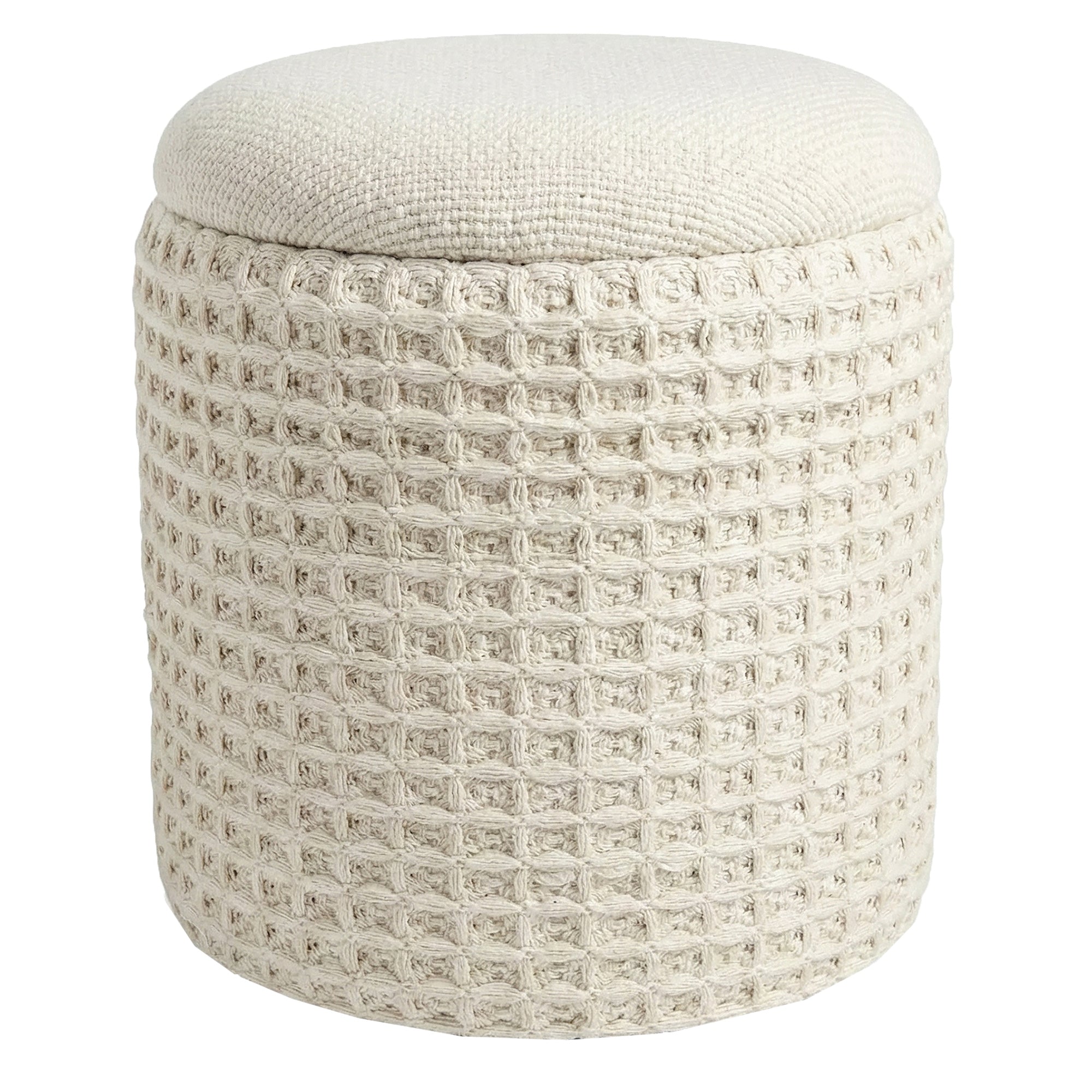Indigo Round Storage Ottoman