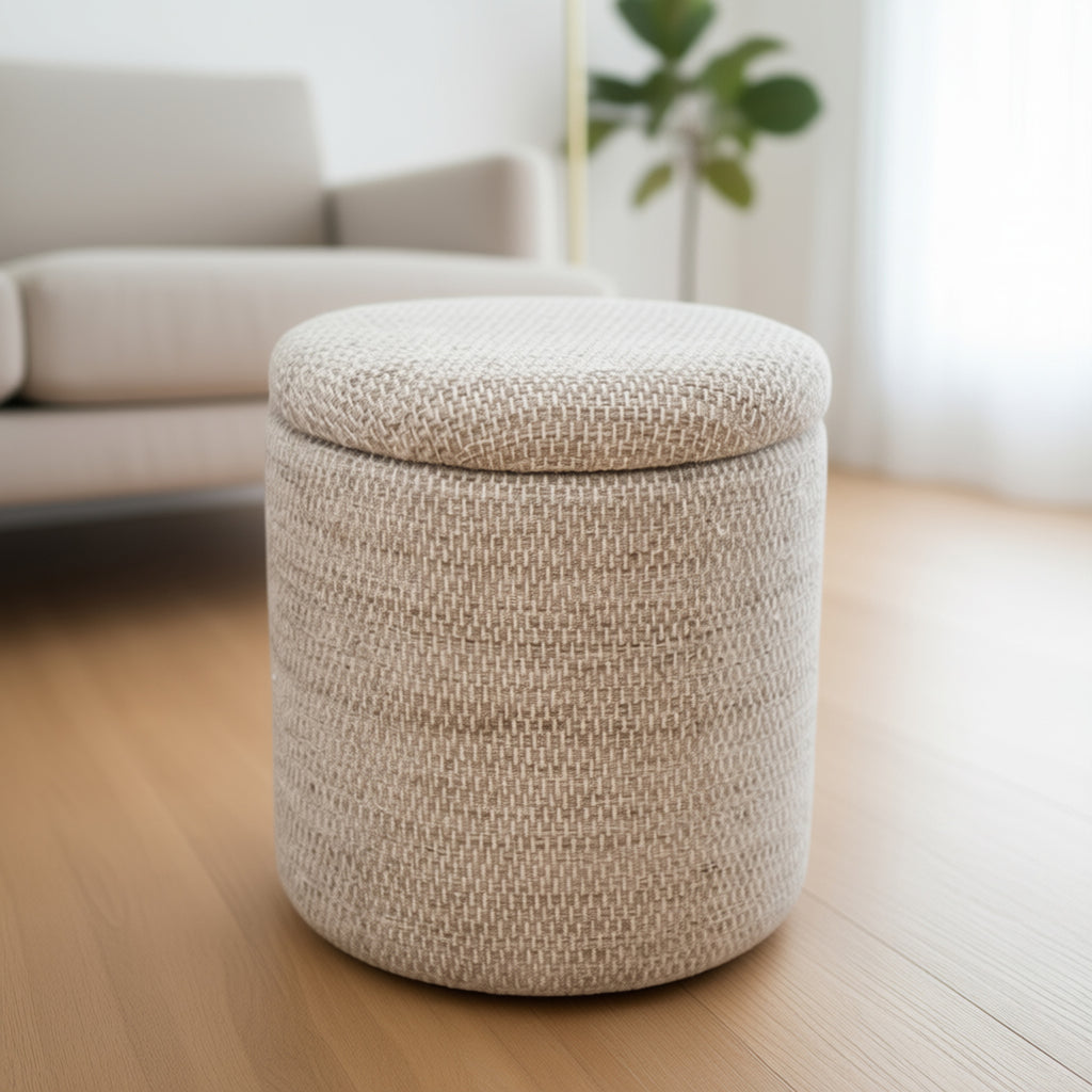 Dalia Round Storage Ottoman