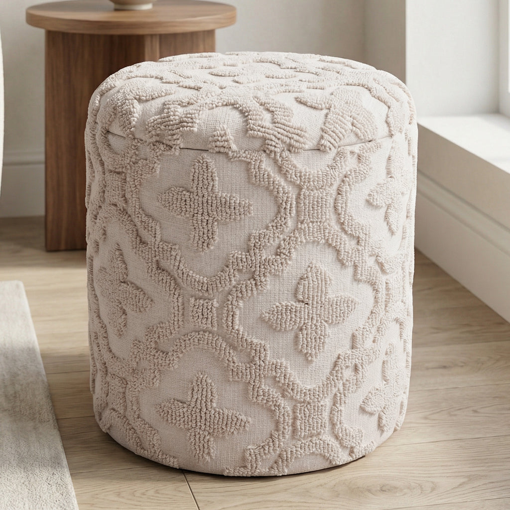 Magnolia Round Storage Ottoman