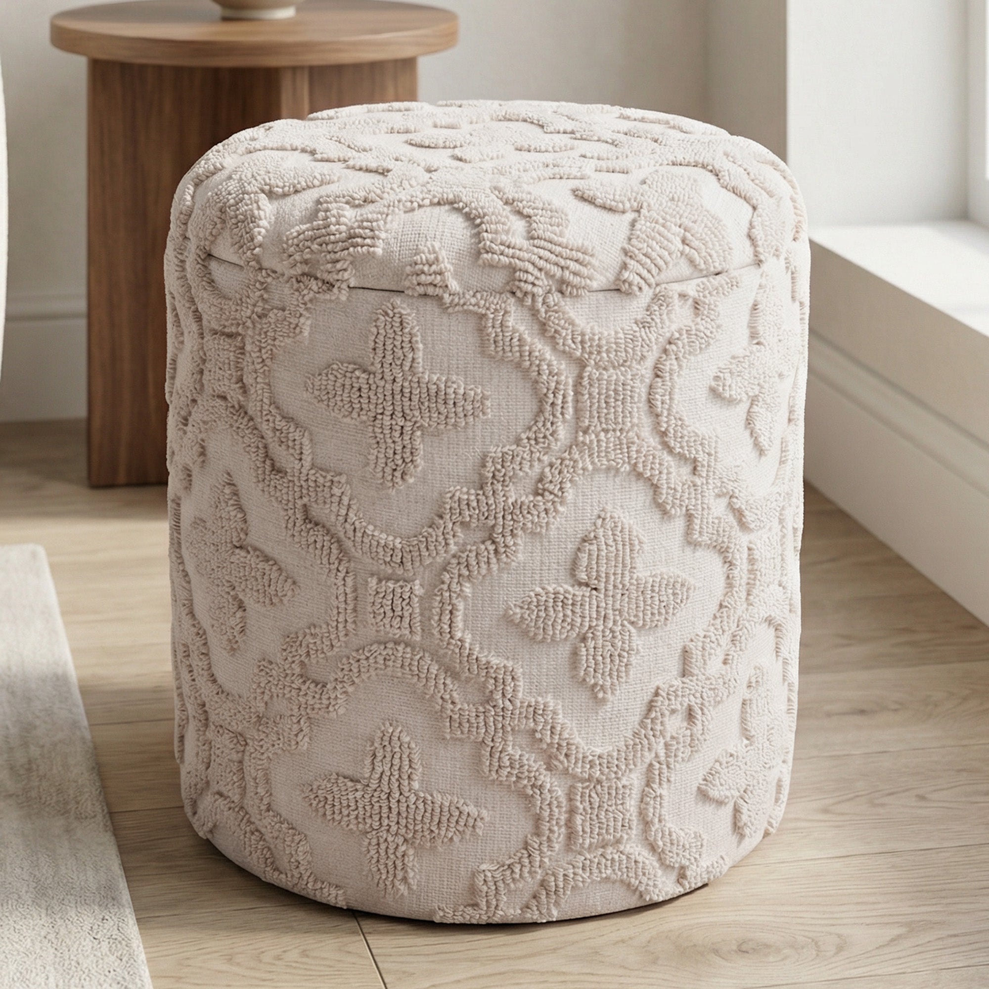 Magnolia Round Storage Ottoman