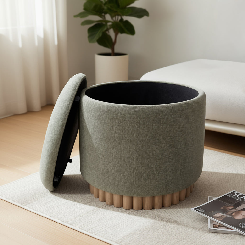 Sadie Round Storage Ottoman