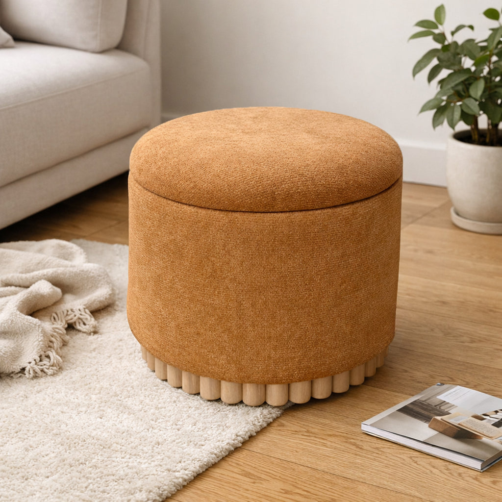 Sadie Round Storage Ottoman