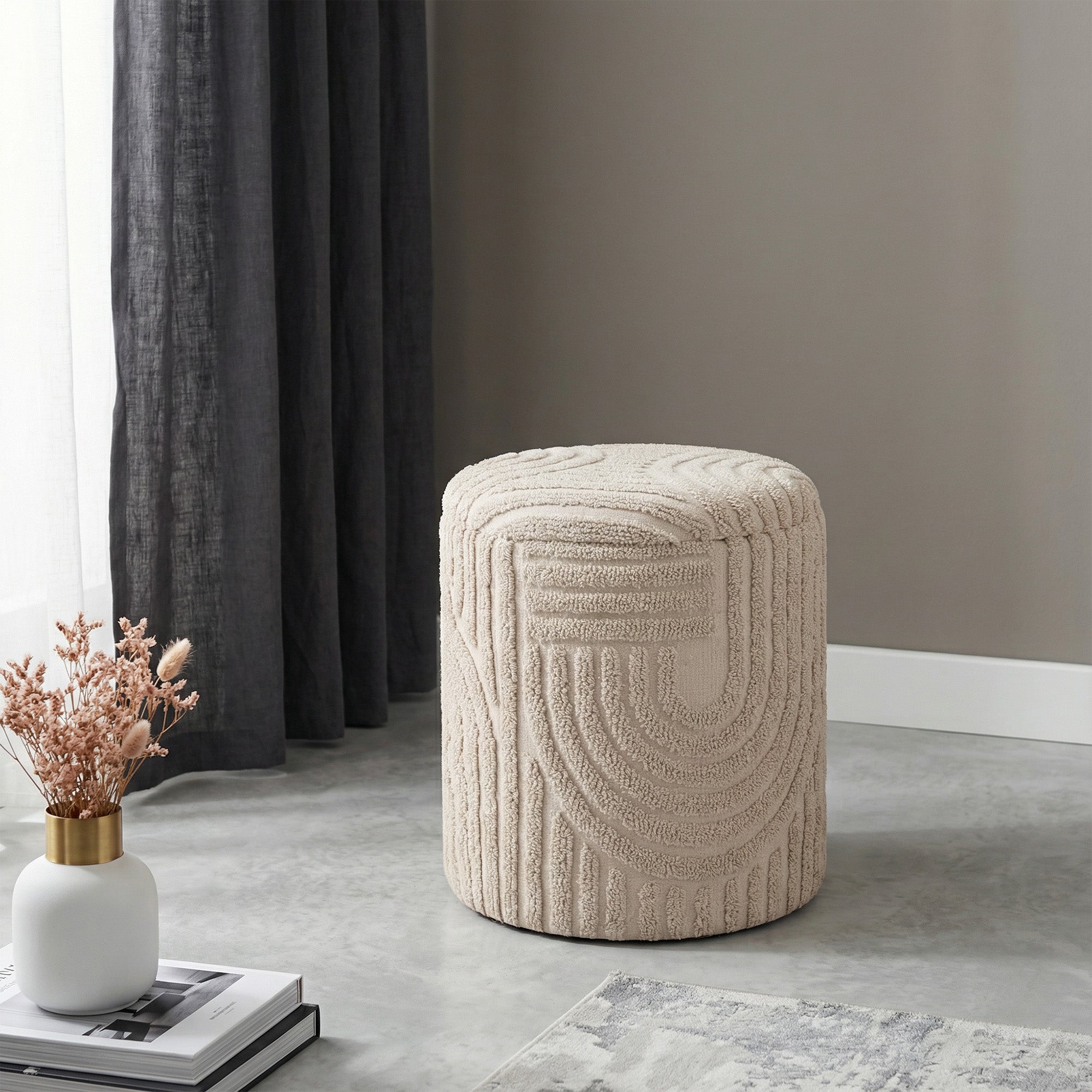 Lullu Round Storage Ottoman
