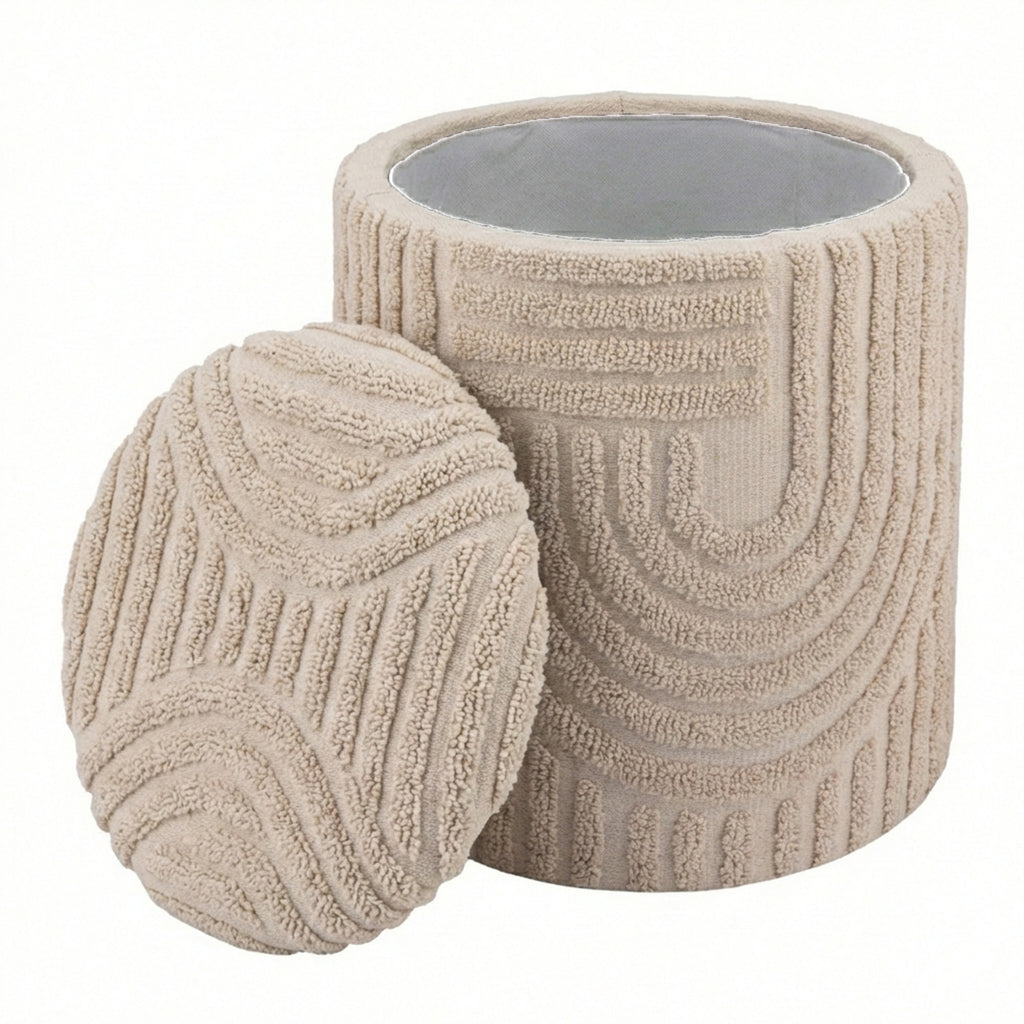Lullu Round Storage Ottoman