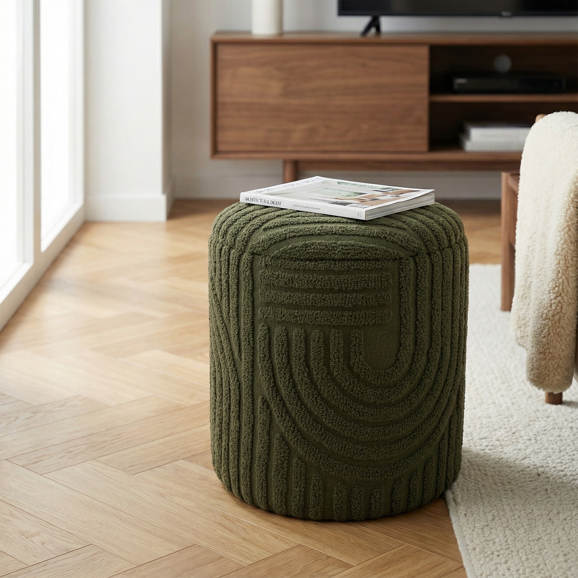 Lullu Round Storage Ottoman