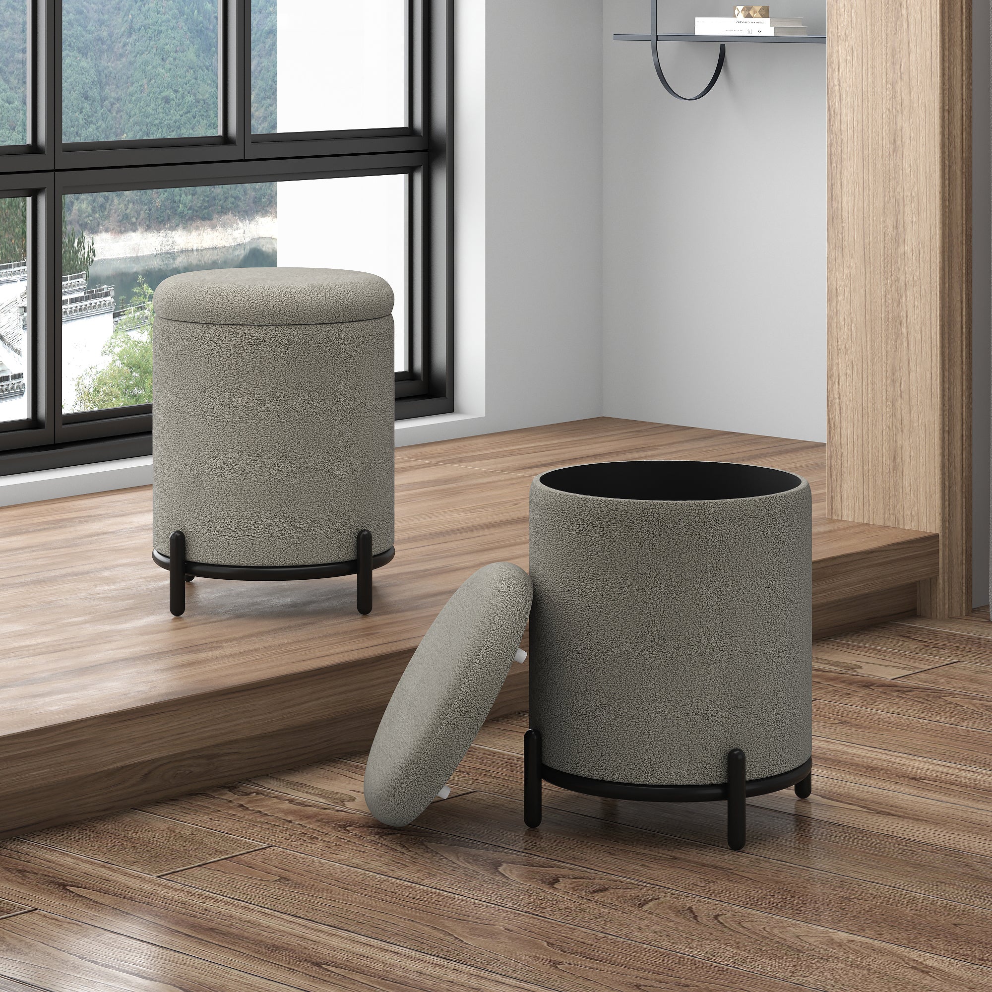 Castor Round Storage Ottoman