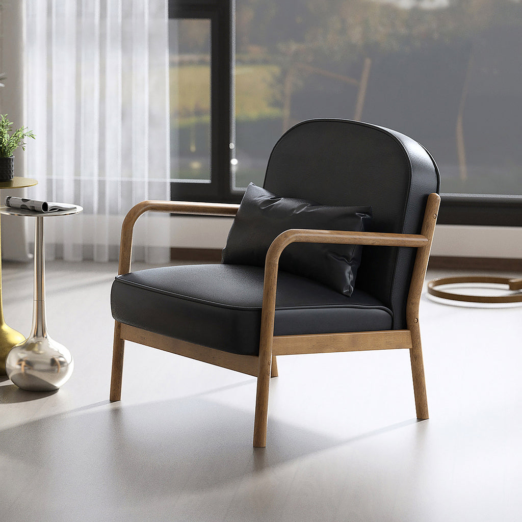 Fani Accent Chair, Faux Leather