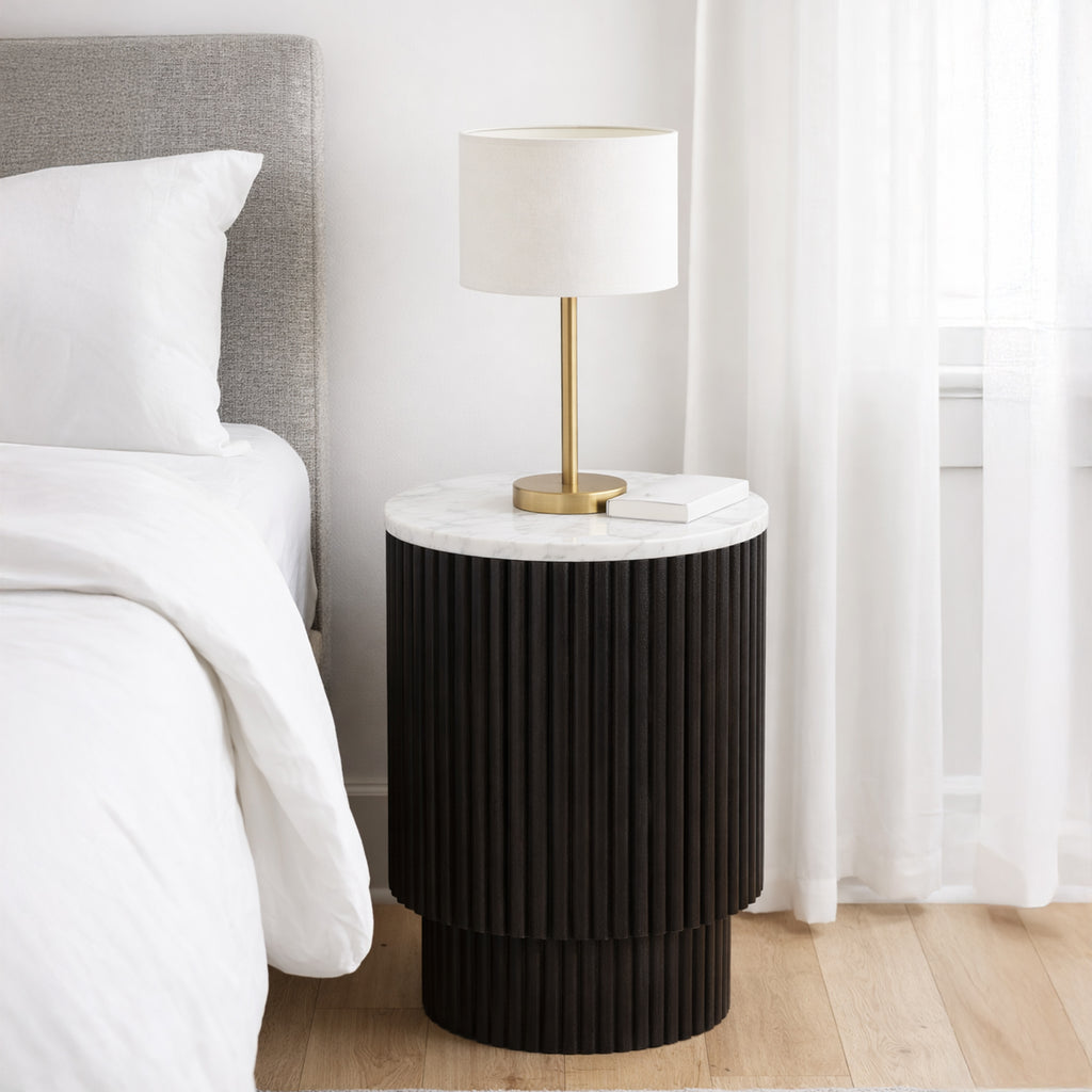 Reyna Round Accent Table W/Storage