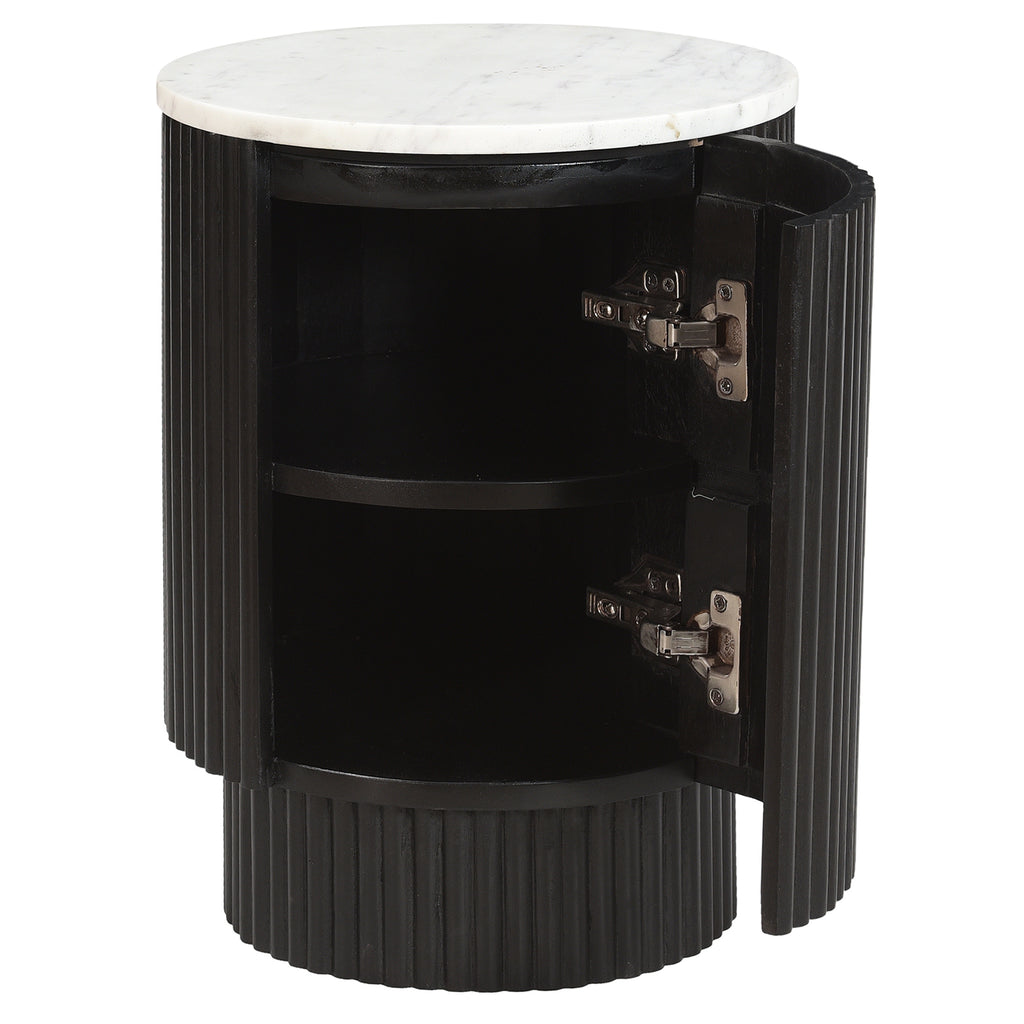 Reyna Round Accent Table W/Storage