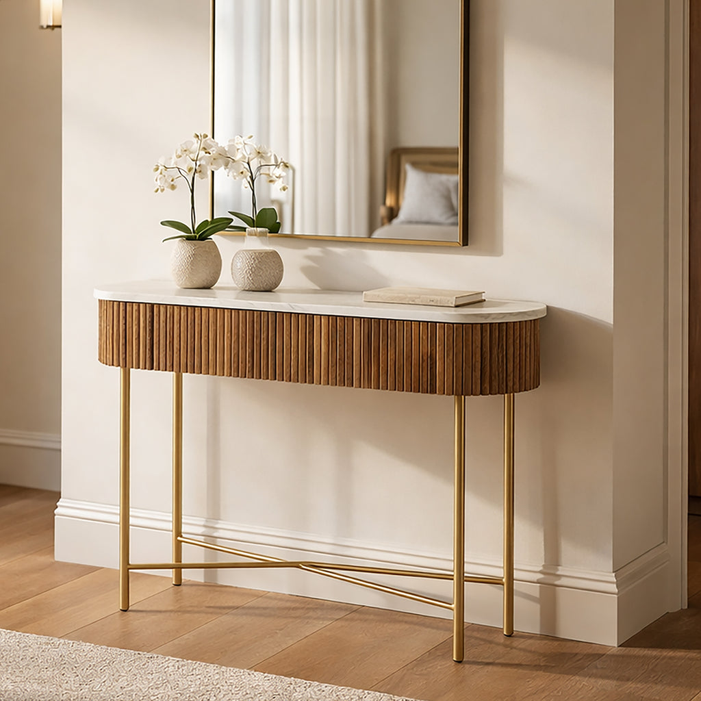 Reyna Console Table, 39" W/Drawers