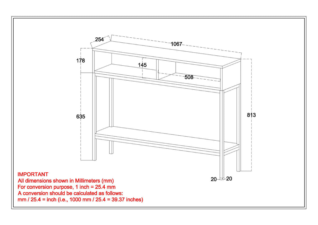 Ojas Console Table, 42"