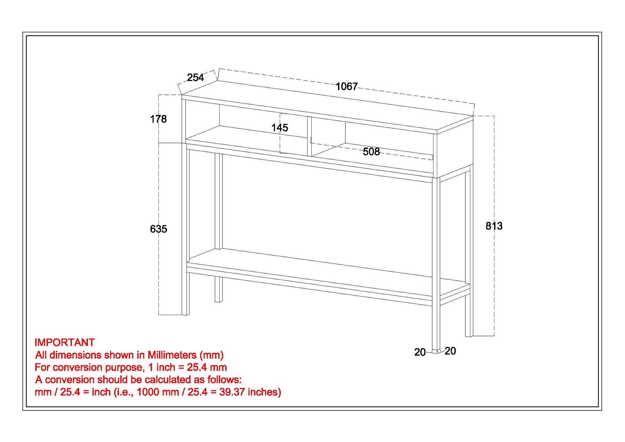Ojas Console Table, 42"