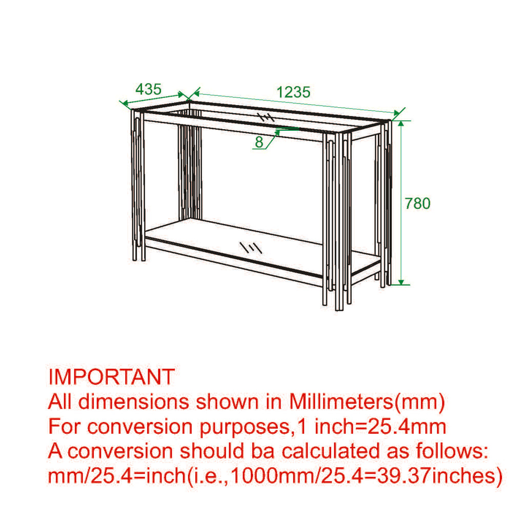 Estrel Console Table, 48.75"