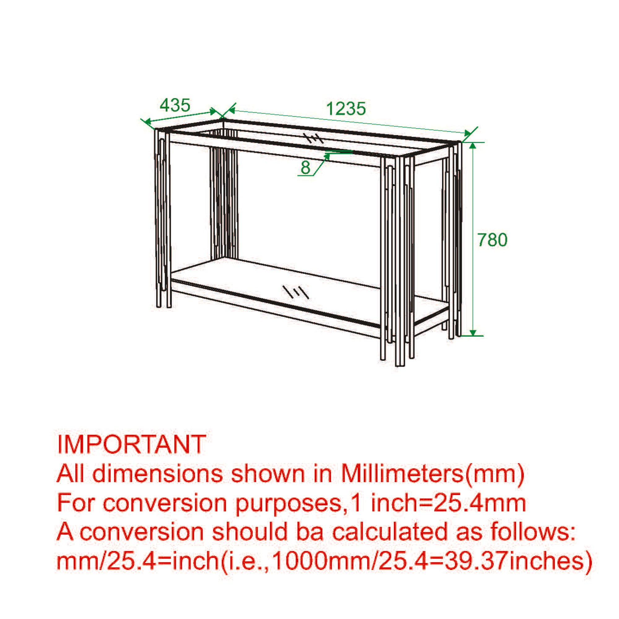 Estrel Console Table, 48.75"