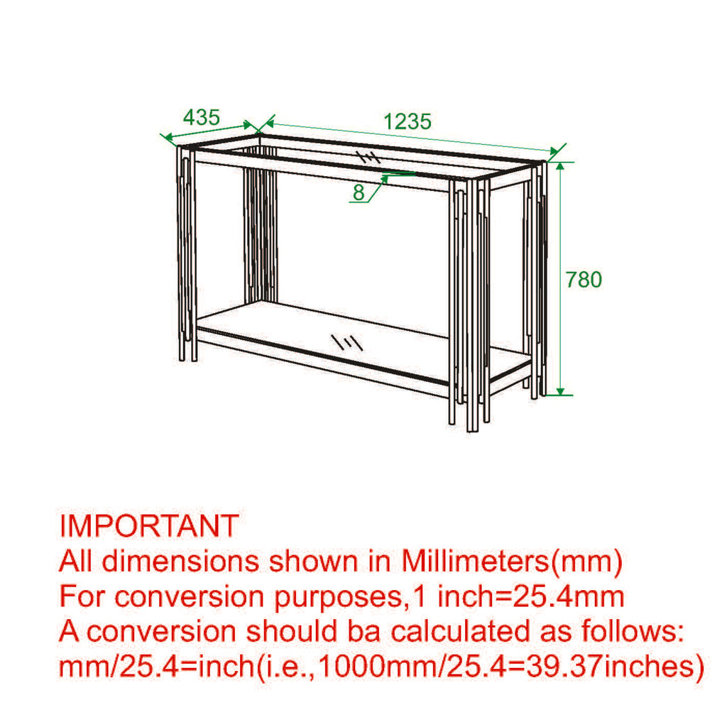 Estrel Console Table, 48.75"