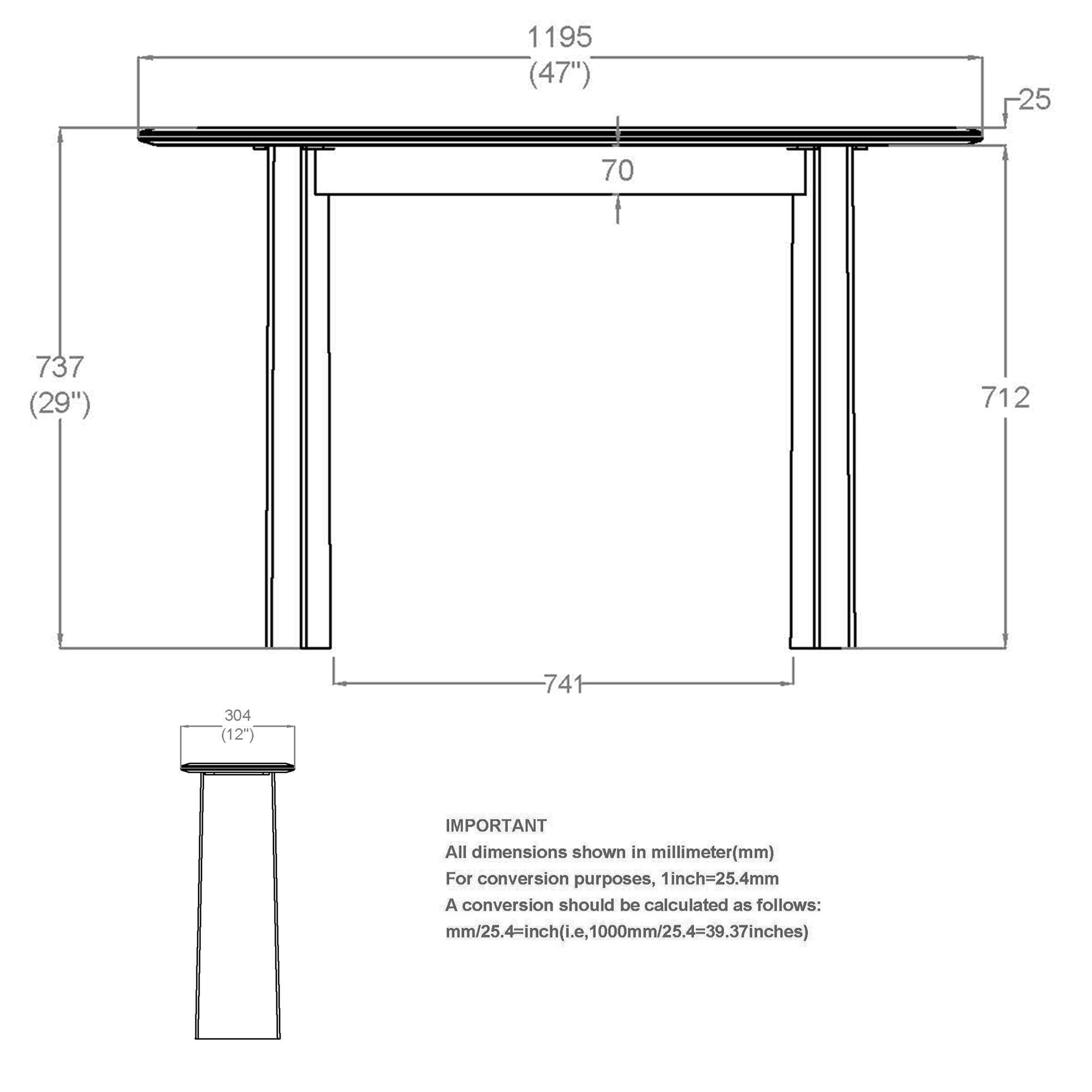 Bazul Console Table, 47"